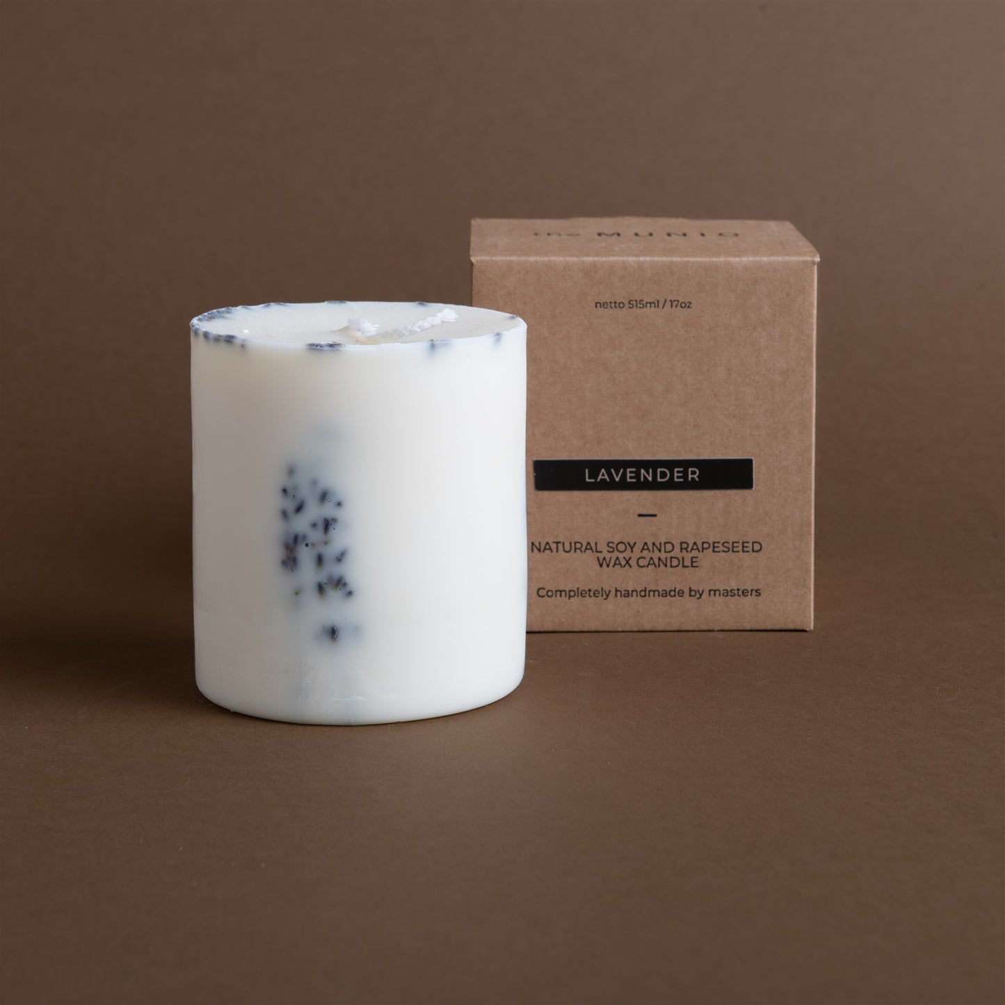 Lavender pillar candle