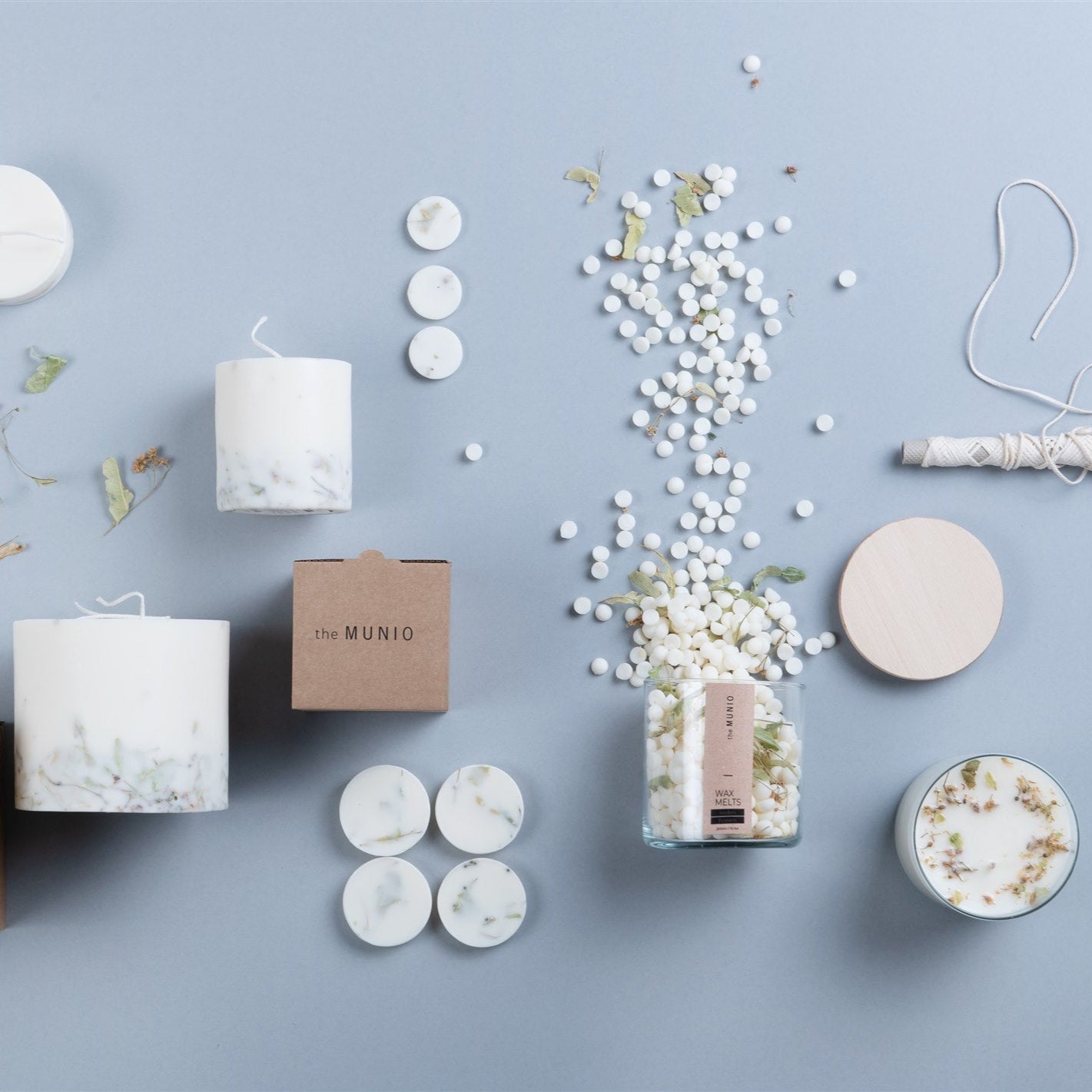 Linden flowers wax melts in glass votive