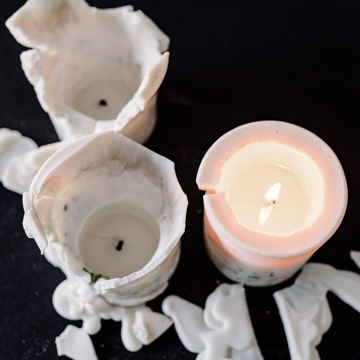 Lavender pillar candle