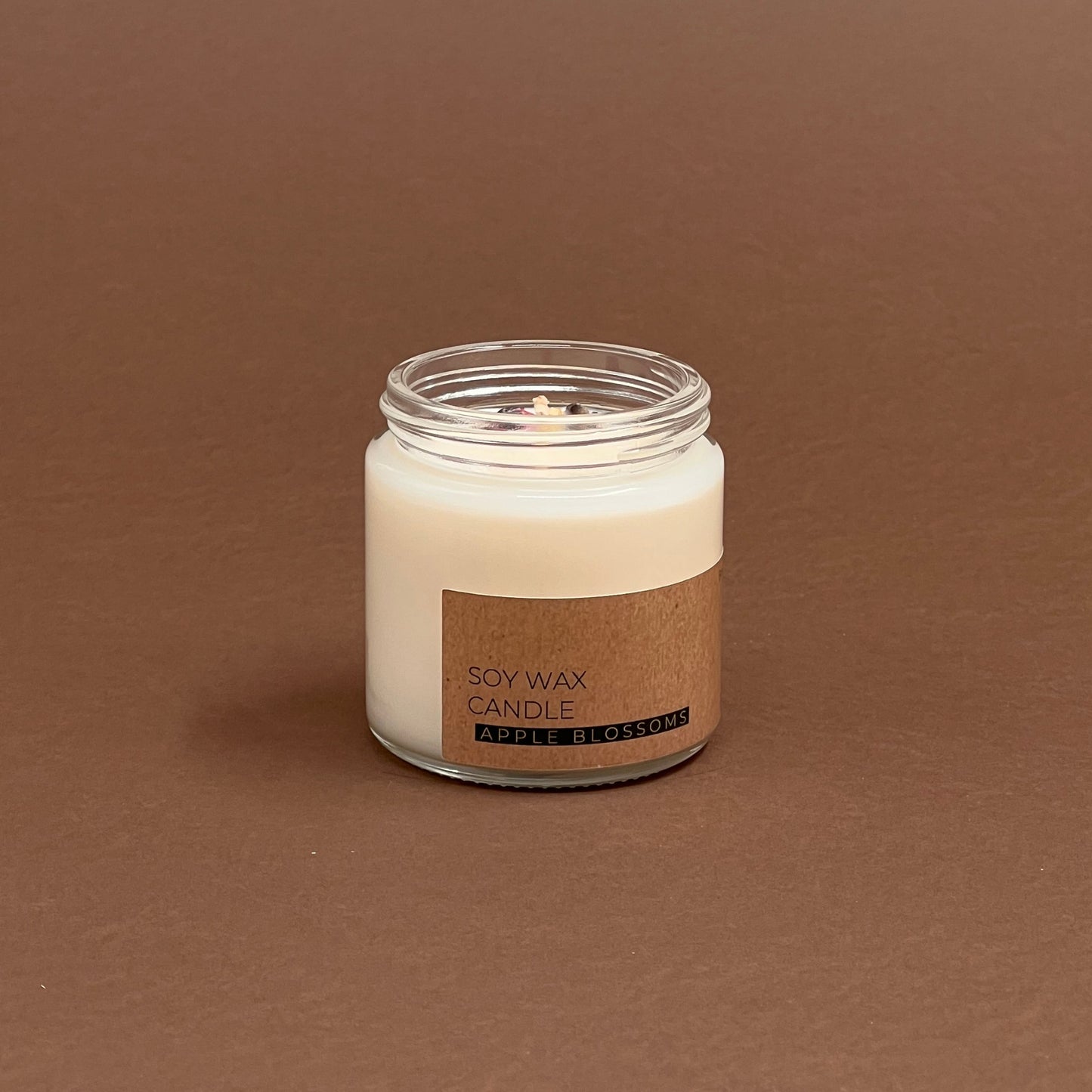 Apple blossoms mini candle in glass votive