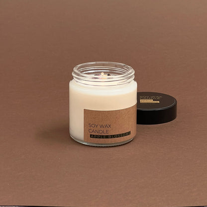 Apple blossoms mini candle in glass votive