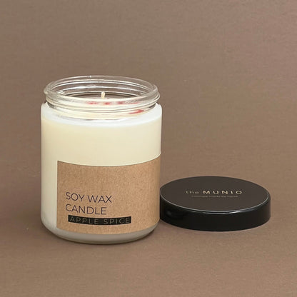 Apple spice candle in glass jar