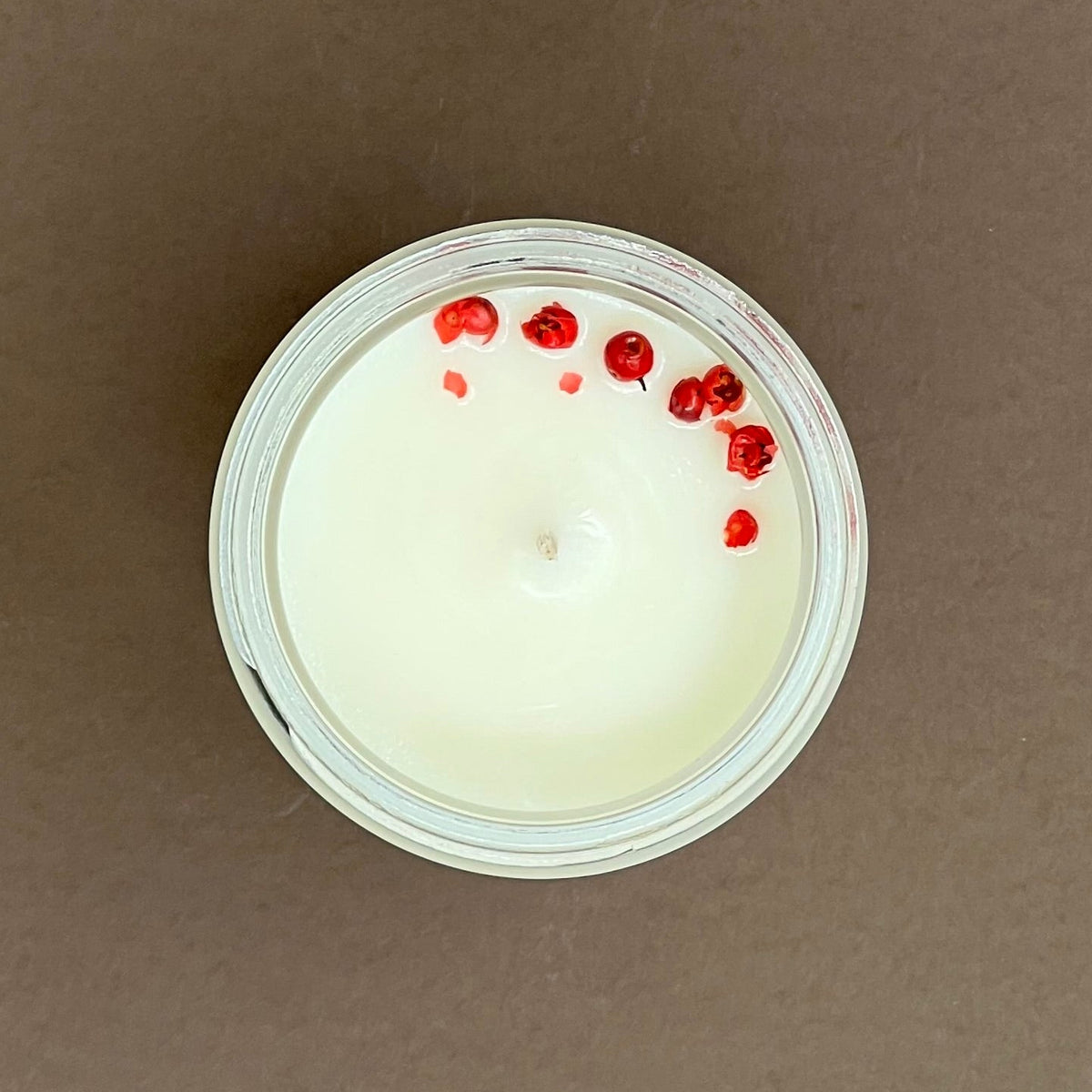 Apple spice candle in glass jar