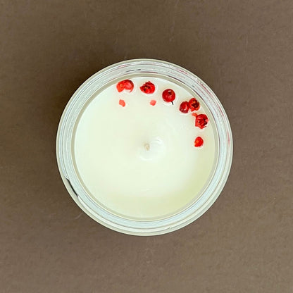 Apple spice candle in glass jar