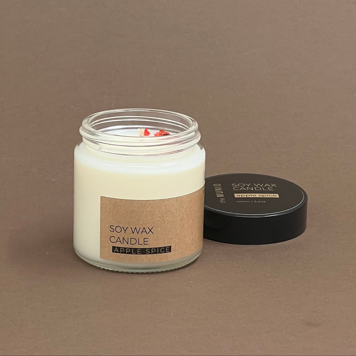 Apple spice mini candle in glass jar