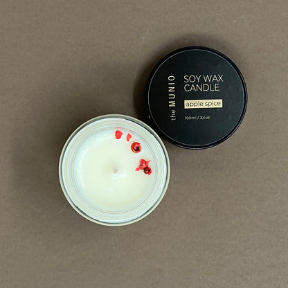 Apple spice mini candle in glass jar