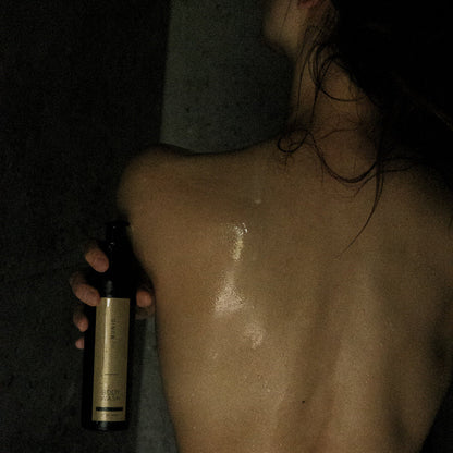 Lavender body wash in 200ml black bottle