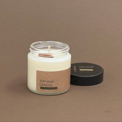 Cinnamon mini candle in glass jar
