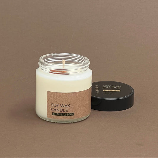 Cinnamon mini candle in glass jar