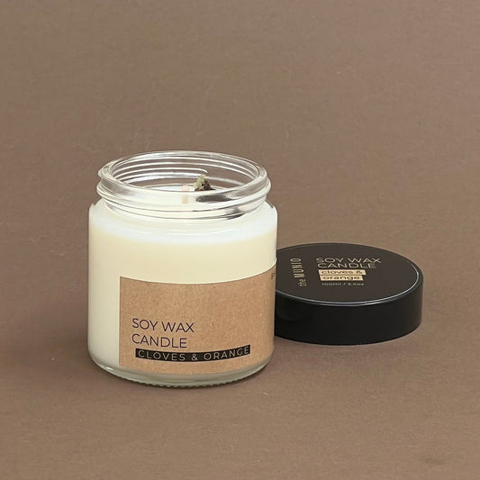 Cloves & orange mini candle in glass jar