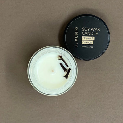 Cloves & orange mini candle in glass jar