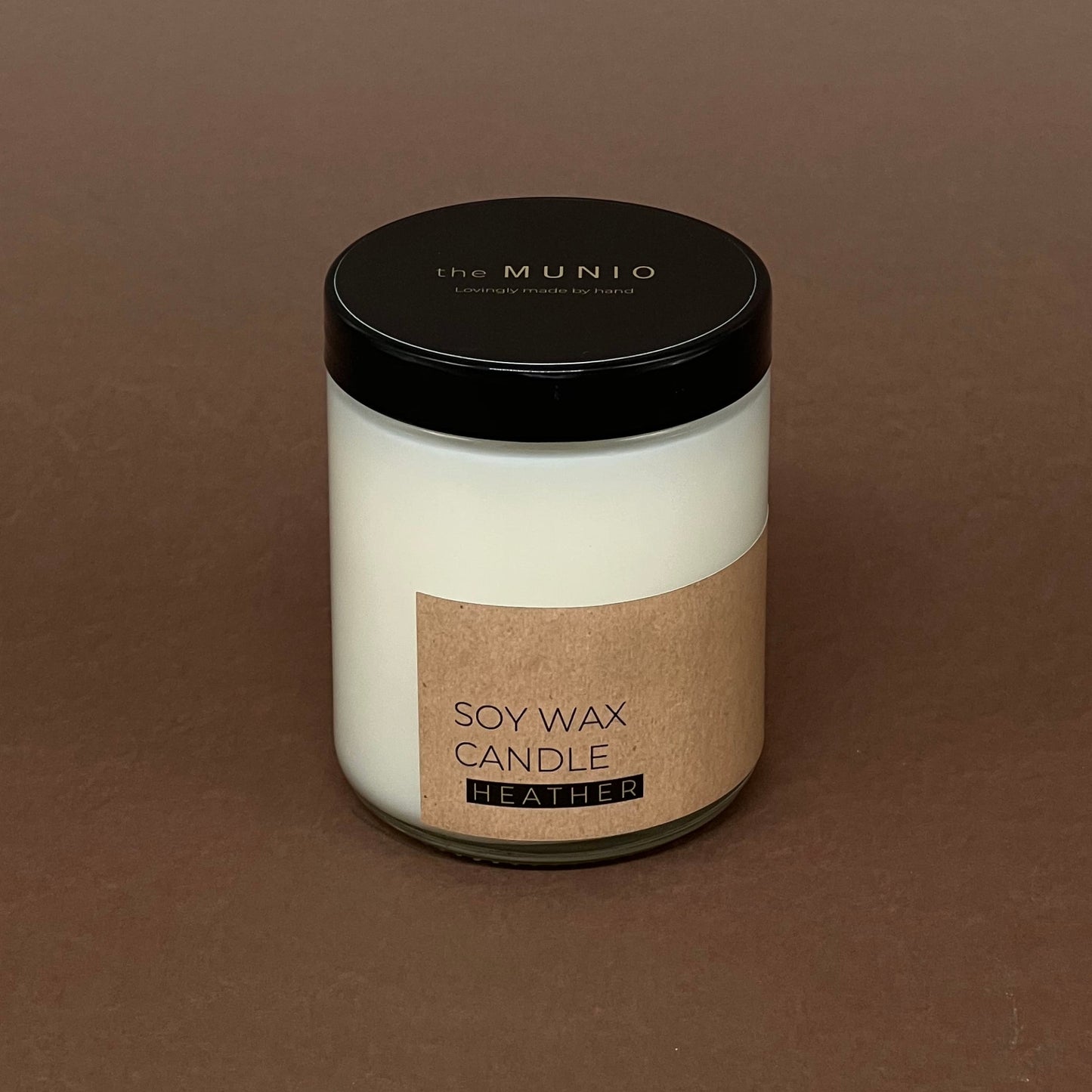 Heather candle in glass votive