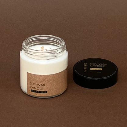 Heather mini candle in glass jar