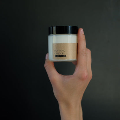 Heather mini candle in glass jar