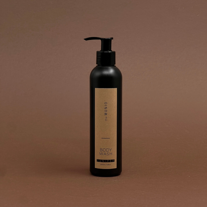 Juniper body wash in 200ml black bottle