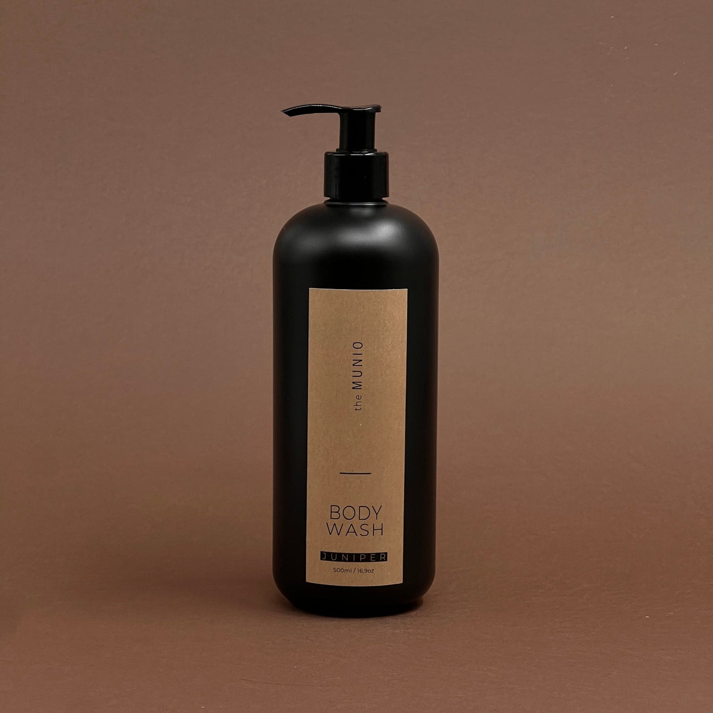 Juniper body wash in 500ml black bottle