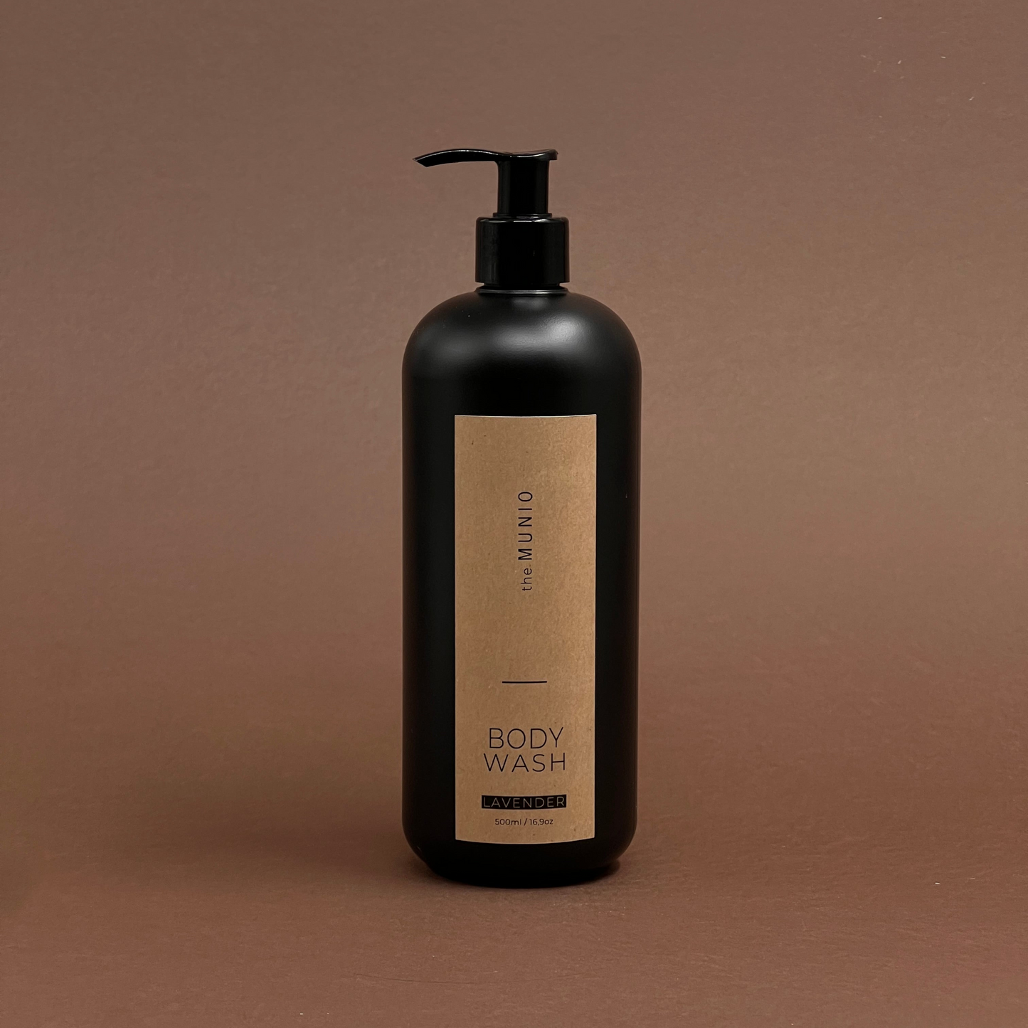 Lavender body wash in 500ml black bottle