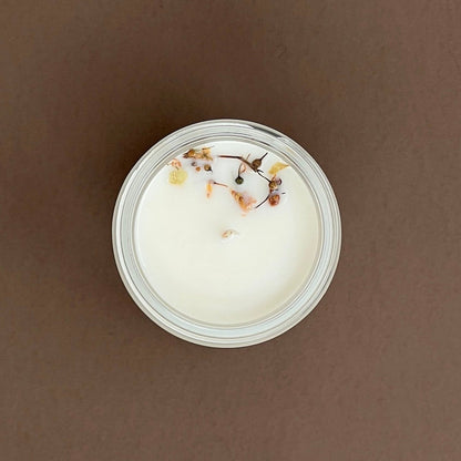 Linden flowers candle in glass jar