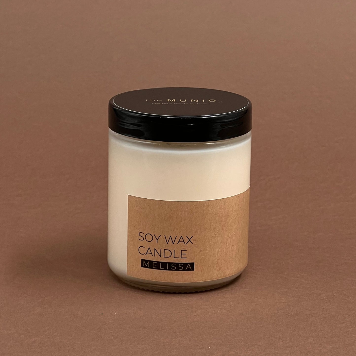 Melissa candle in glass jar