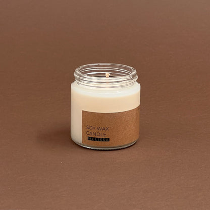 Melissa mini candle in glass jar