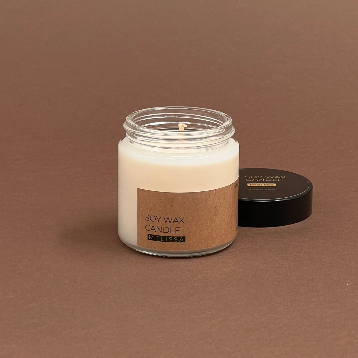Melissa mini candle in glass jar