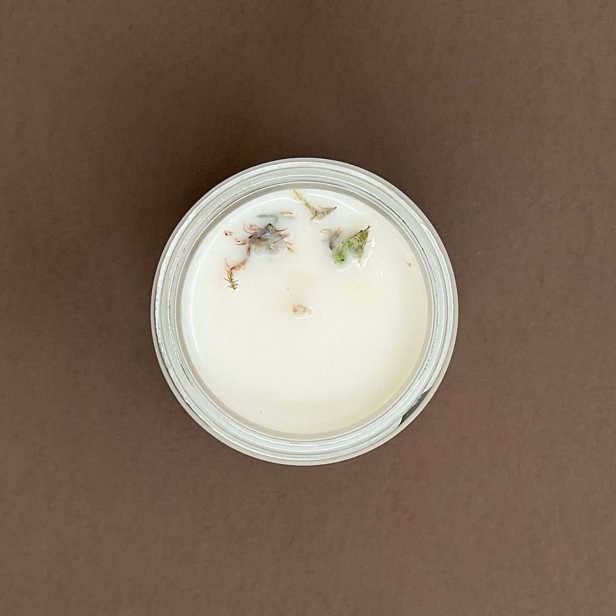 Moss candle in glass jar