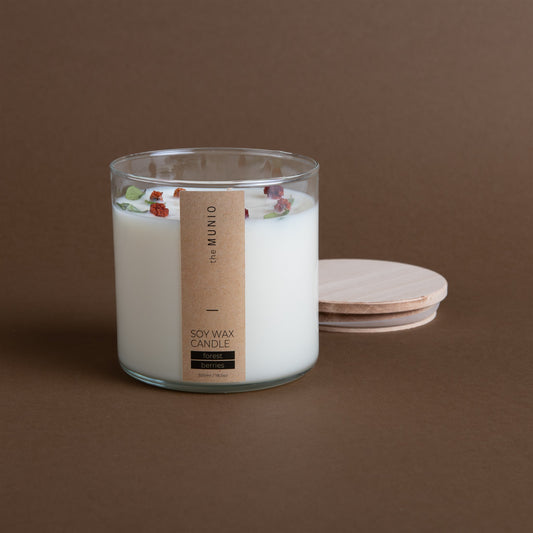Forest berries candle in glass votive