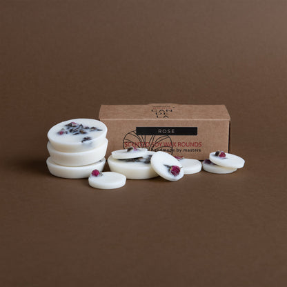 Rose scented wax rounds