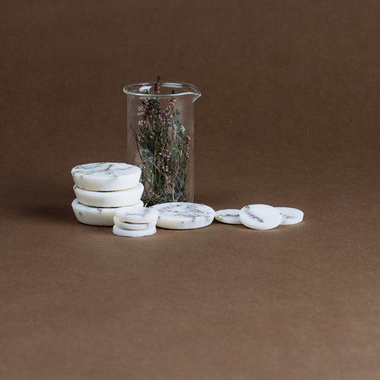 Heather scented wax rounds