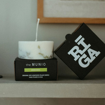 Riga Original® × the MUNIO Moss mini pillar candle