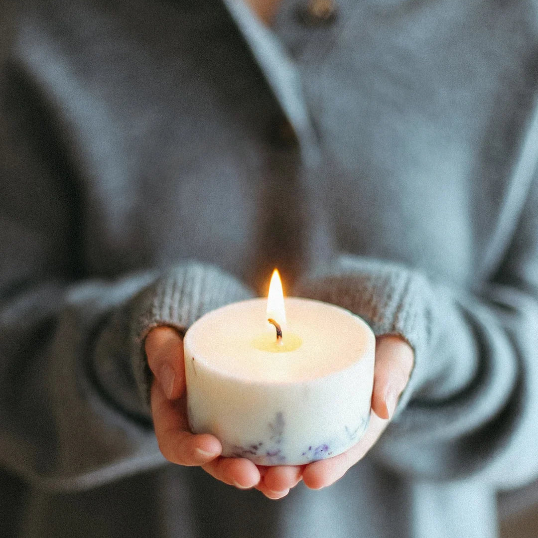 Riga Original® × the MUNIO Juniper & limonium mini pillar candle