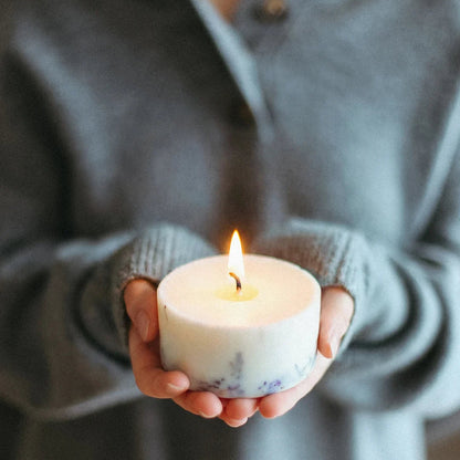 Riga Original® × the MUNIO Juniper & limonium mini pillar candle