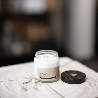 Linden flowers mini candle in glass jar