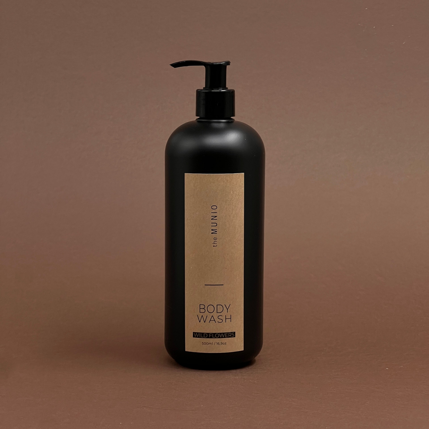Wild flowers body wash in 500ml black bottle