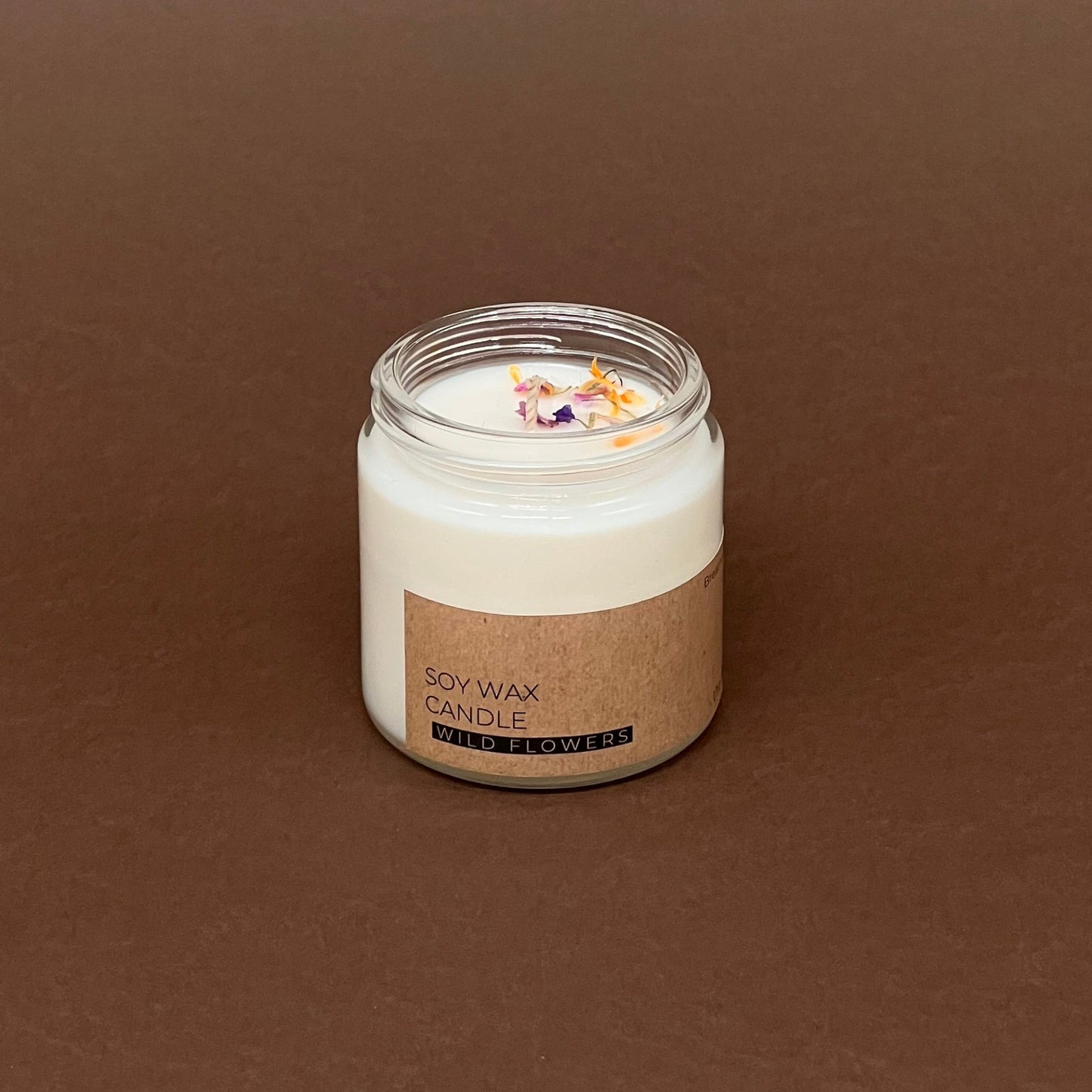 Wild flowers mini candle in glass votive