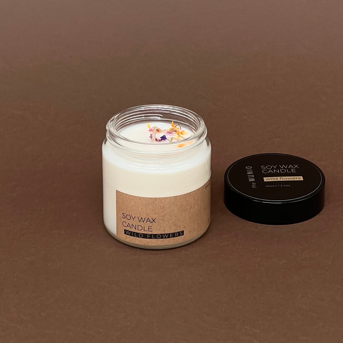 Wild flowers mini candle in glass votive