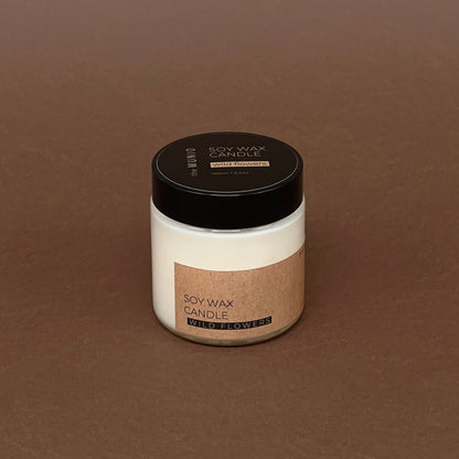 Wild flowers mini candle in glass votive